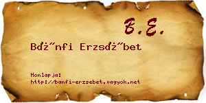 Bánfi Erzsébet névjegykártya