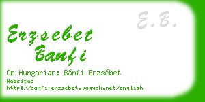erzsebet banfi business card