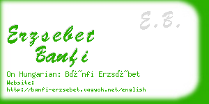 erzsebet banfi business card